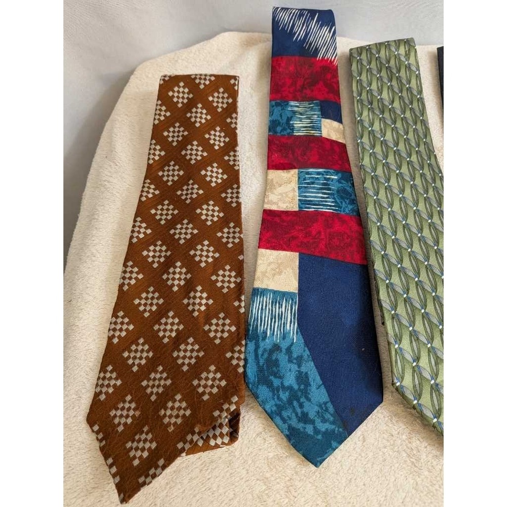 Lot 10 Vintage Retro Mens Ties - Assorted Patterns Styles Brands - Picture 5 of 11